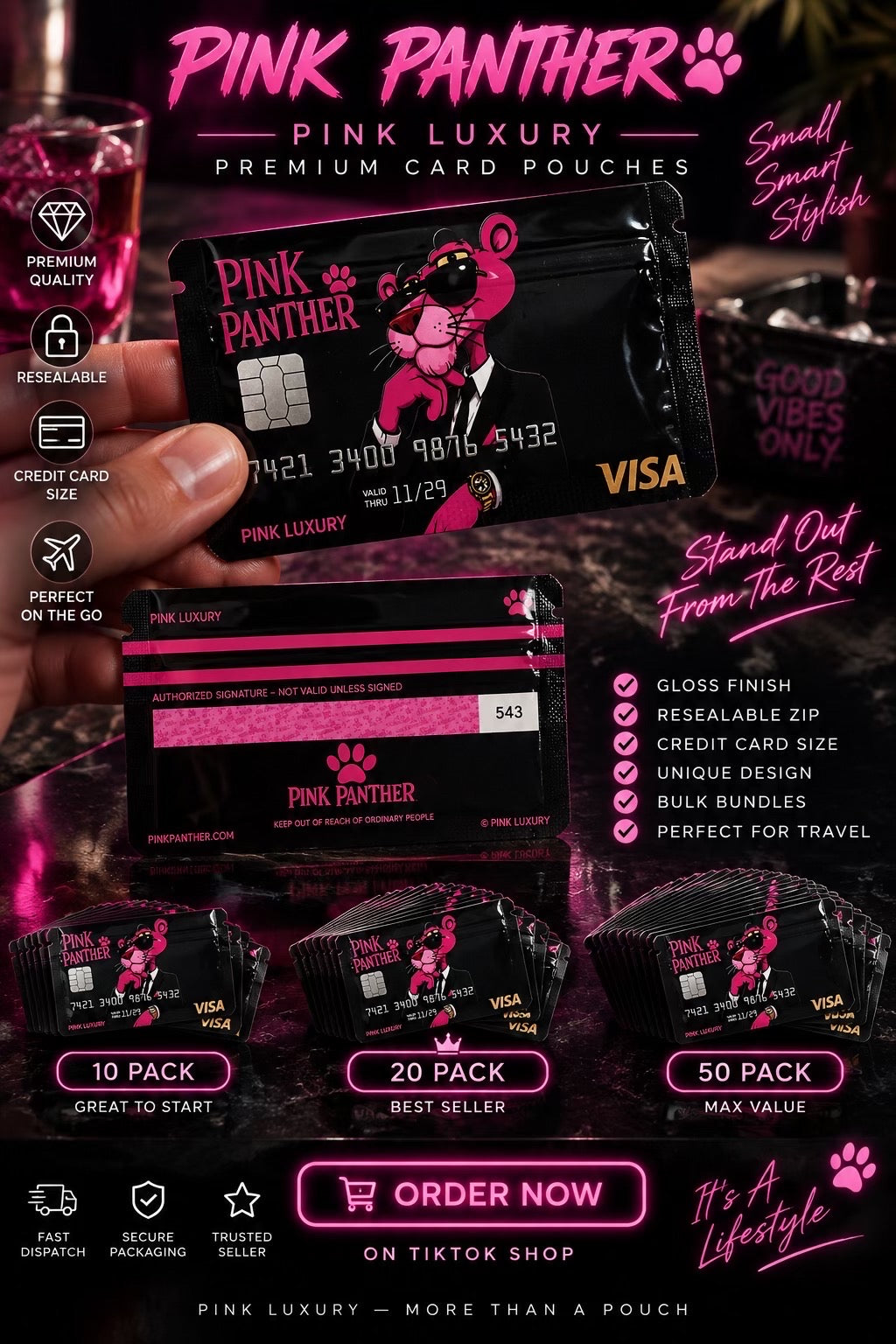 Pink Luxury Card Packs
