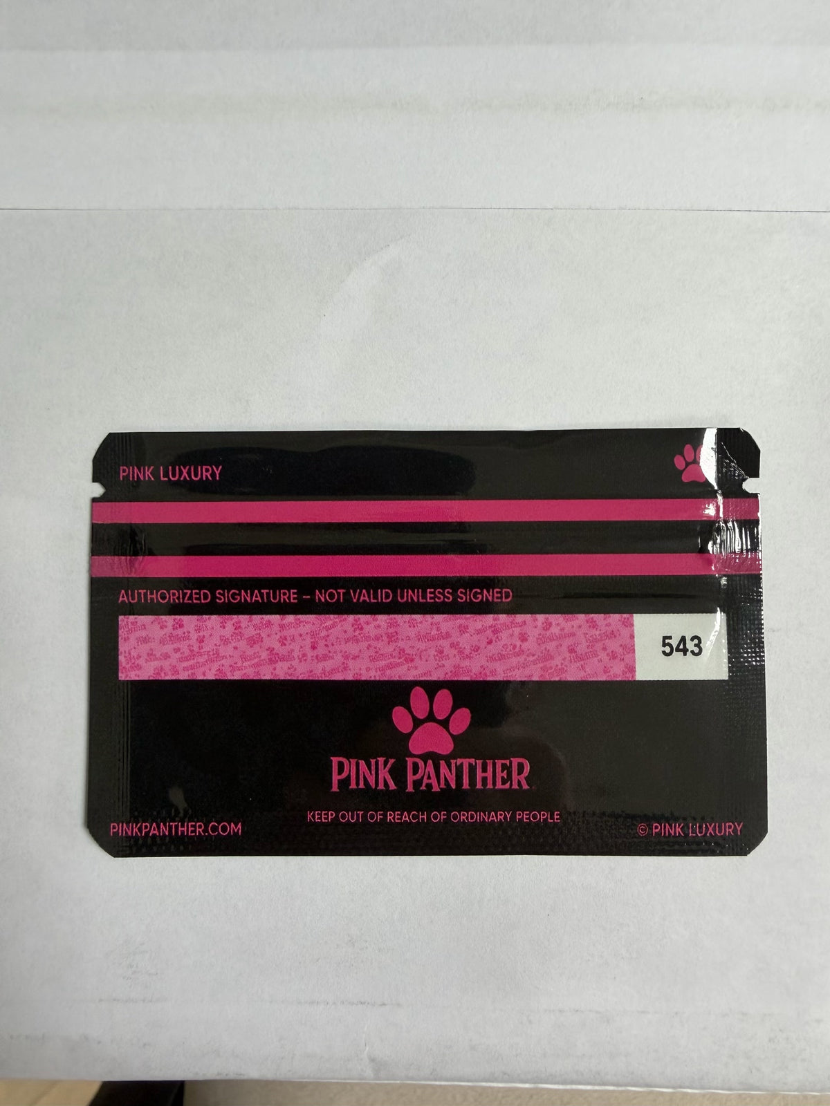 Pink luxury novelty card pack back
